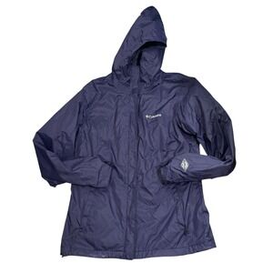 Columbia Omni-Tech Rain Jacket sz S Purple Waterproof Hooded Shell Coat gorpcore